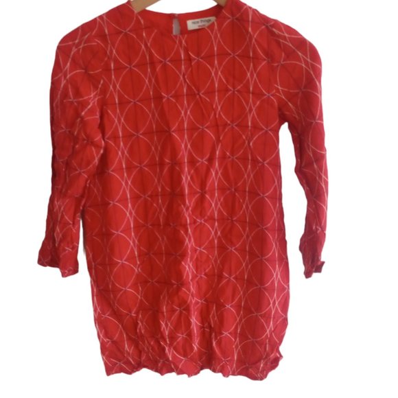 Nice Things Mini- Orange dress with geometric patterns size 10 - Picture 1 of 6